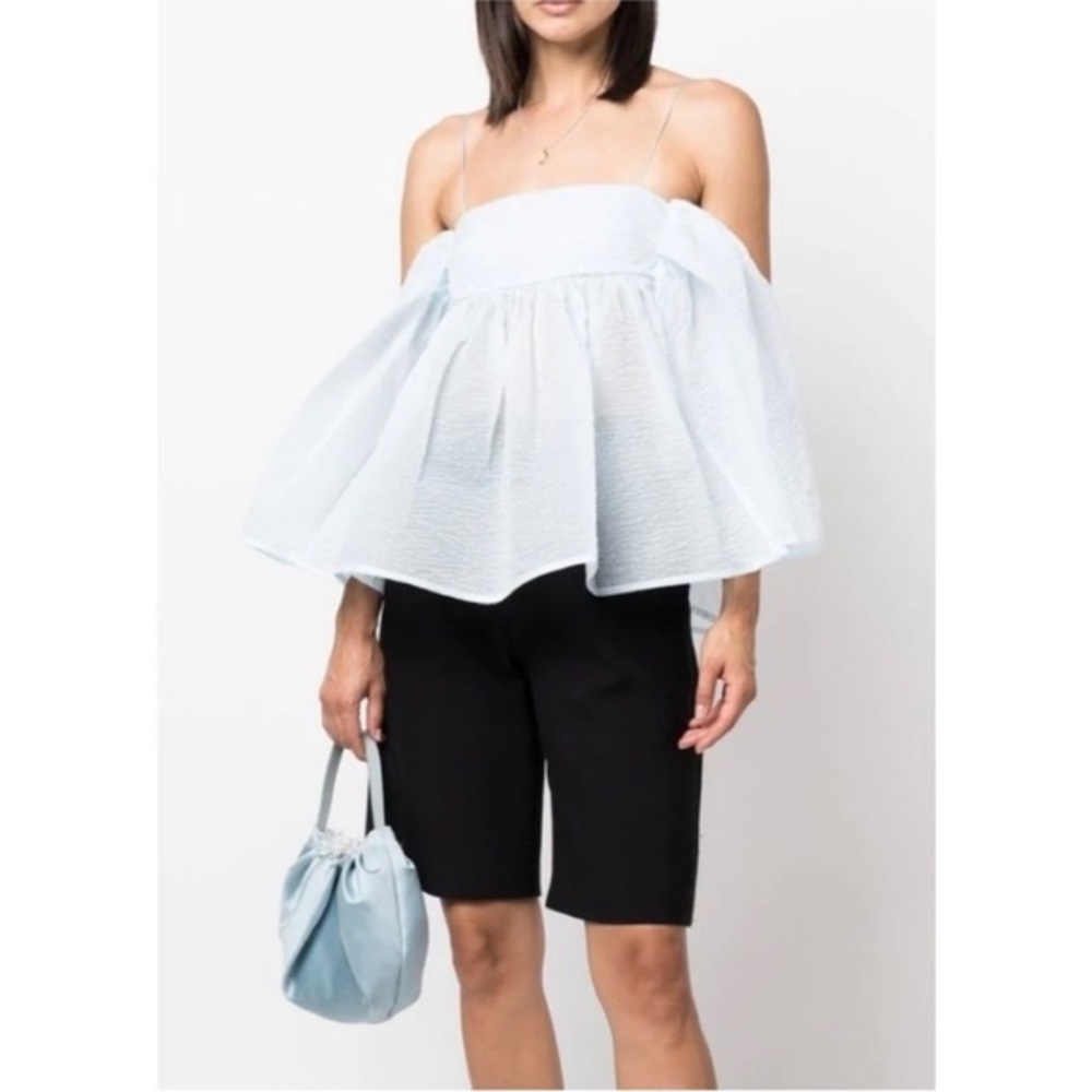 CECILIE BAHNSEN FENNELLA TOP IN BABY BLUE